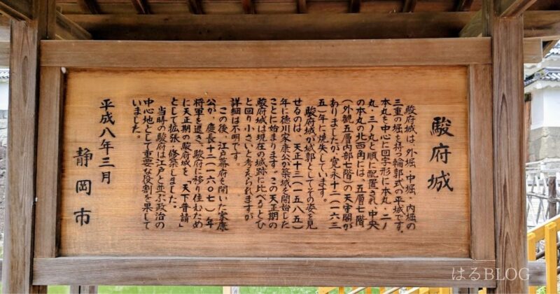 駿府城案内板