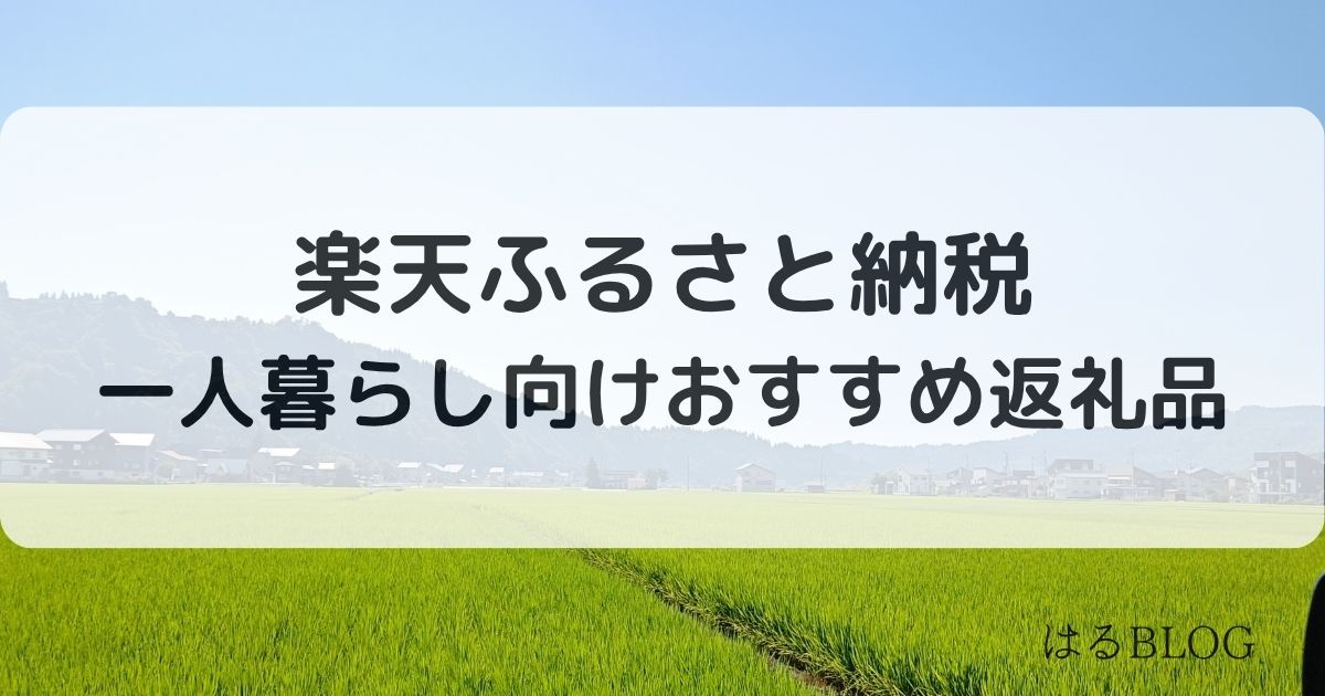 楽天ふるさと納税一人暮らしにおすすめ28選